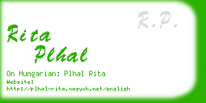 rita plhal business card